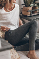 Comfy Days At Home or Streets Knit Ribbed Stretch Leggings