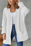 loose mid length sweater cardigan coat large size casual