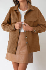 Lugogne Relaxed Lapel Oversized Long Sleeve Shirt