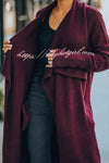 Fireside Pocketed Oversized Drape Neckline Knit Cardigan