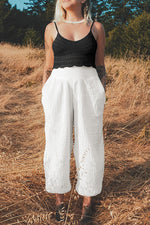 Loose wide leg trousers with leggings and sports trousers