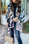 Incredibly Soft Knit Gradient Animal Print Poncho Cardigan